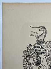 19th Century Decorative Art Ornament Lithograph Portfolio Print Germany 1877 #25   - TvMovieCards.com