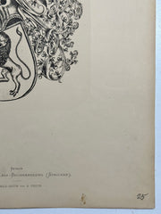 19th Century Decorative Art Ornament Lithograph Portfolio Print Germany 1877 #25   - TvMovieCards.com