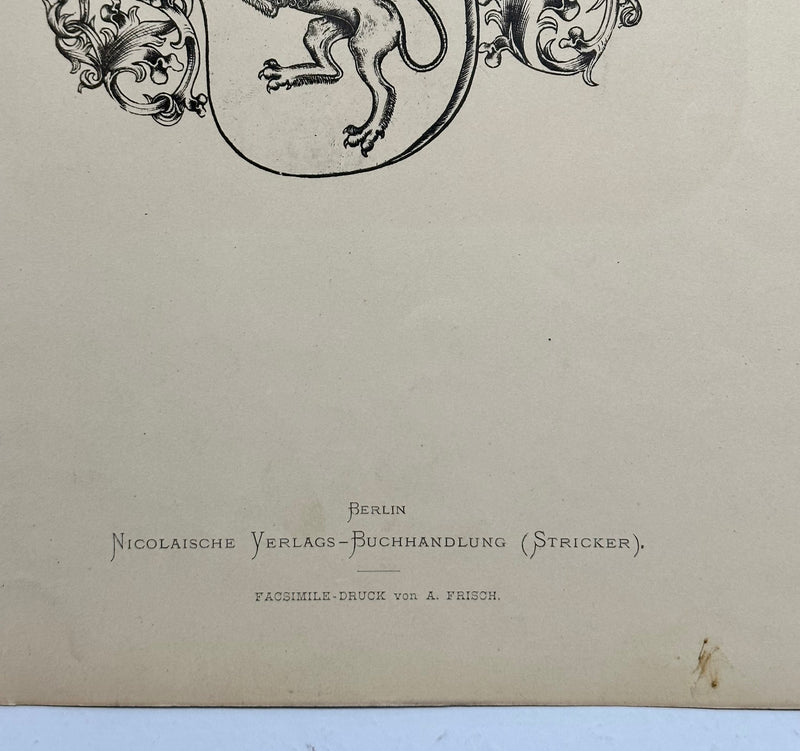 19th Century Decorative Art Ornament Lithograph Portfolio Print Germany 1877 #25   - TvMovieCards.com