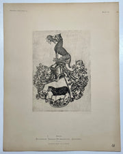 19th Century Decorative Art Ornament Lithograph Portfolio Print Germany 1877 #26   - TvMovieCards.com