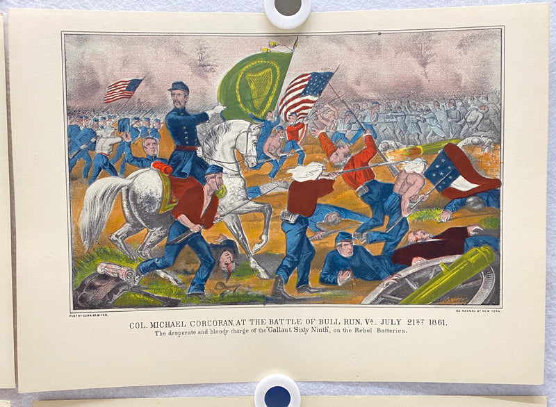Currier & Ives Civil War Hand Colored Engraving Portfolio #1 Set of 6 Prints   - TvMovieCards.com