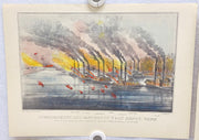 Currier & Ives Civil War Hand Colored Engraving Portfolio #1 Set of 6 Prints   - TvMovieCards.com
