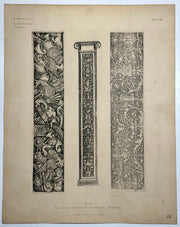 19th Century Decorative Art Ornament Lithograph Portfolio Print Germany 1877 #28   - TvMovieCards.com