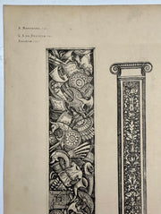 19th Century Decorative Art Ornament Lithograph Portfolio Print Germany 1877 #28   - TvMovieCards.com