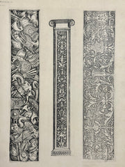 19th Century Decorative Art Ornament Lithograph Portfolio Print Germany 1877 #28   - TvMovieCards.com