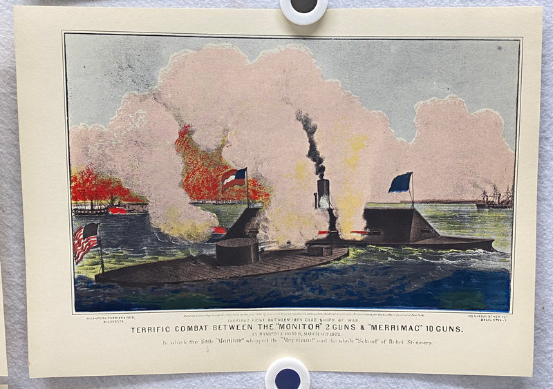 Currier & Ives Civil War Hand Colored Engraving Portfolio #2 Set of 6 Prints   - TvMovieCards.com