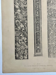 19th Century Decorative Art Ornament Lithograph Portfolio Print Germany 1877 #28   - TvMovieCards.com