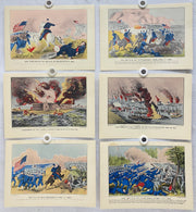 Currier & Ives Civil War Hand Colored Engraving Portfolio #3 Set of 6 Prints   - TvMovieCards.com