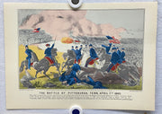 Currier & Ives Civil War Hand Colored Engraving Portfolio #3 Set of 6 Prints   - TvMovieCards.com