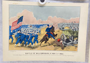 Currier & Ives Civil War Hand Colored Engraving Portfolio #3 Set of 6 Prints   - TvMovieCards.com