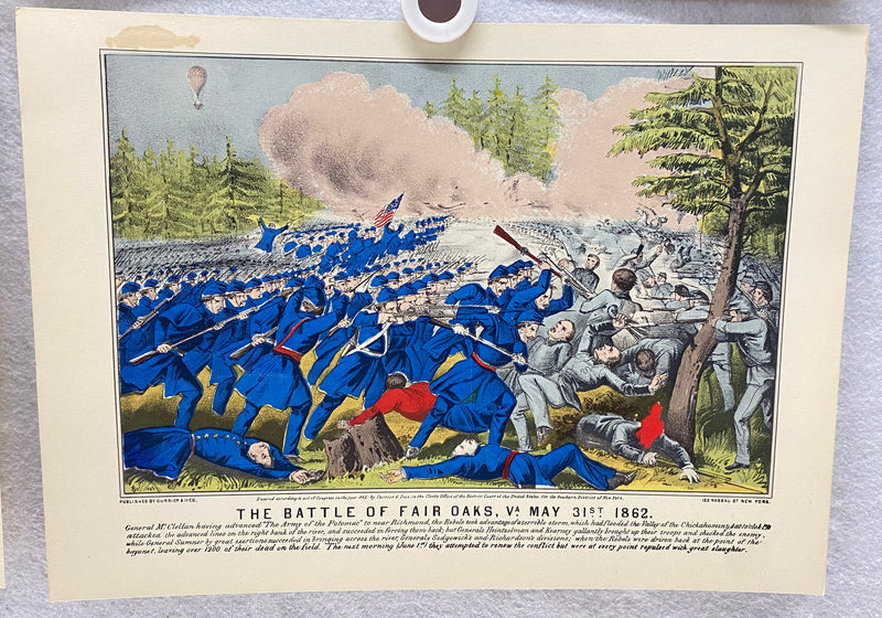 Currier & Ives Civil War Hand Colored Engraving Portfolio #3 Set of 6 Prints   - TvMovieCards.com