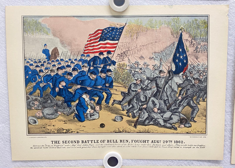 Currier & Ives Civil War Hand Colored Engraving Portfolio #4 Set of 6 Prints   - TvMovieCards.com