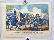 Currier & Ives Civil War Hand Colored Engraving Portfolio #5 Set of 6 Prints   - TvMovieCards.com
