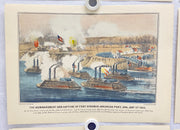 Currier & Ives Civil War Hand Colored Engraving Portfolio #5 Set of 6 Prints   - TvMovieCards.com