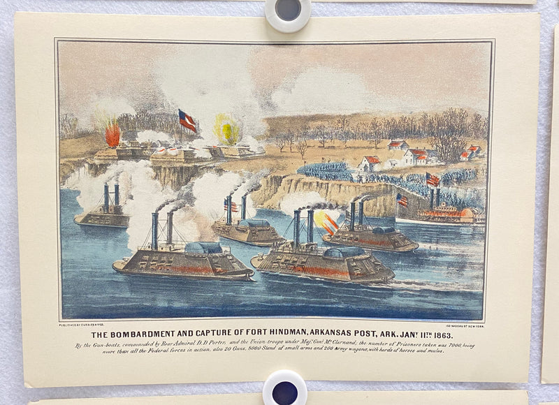 Currier & Ives Civil War Hand Colored Engraving Portfolio #5 Set of 6 Prints   - TvMovieCards.com