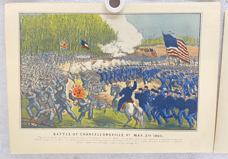 Currier & Ives Civil War Hand Colored Engraving Portfolio #5 Set of 6 Prints   - TvMovieCards.com