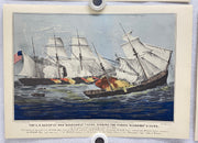 Currier & Ives Civil War Hand Colored Engraving Portfolio #7 Set of 6 Prints   - TvMovieCards.com