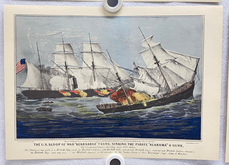 Currier & Ives Civil War Hand Colored Engraving Portfolio #7 Set of 6 Prints   - TvMovieCards.com