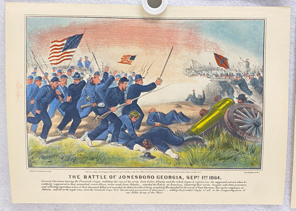 Currier & Ives Civil War Hand Colored Engraving Portfolio #7 Set of 6 Prints   - TvMovieCards.com