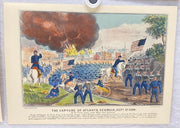 Currier & Ives Civil War Hand Colored Engraving Portfolio #7 Set of 6 Prints   - TvMovieCards.com