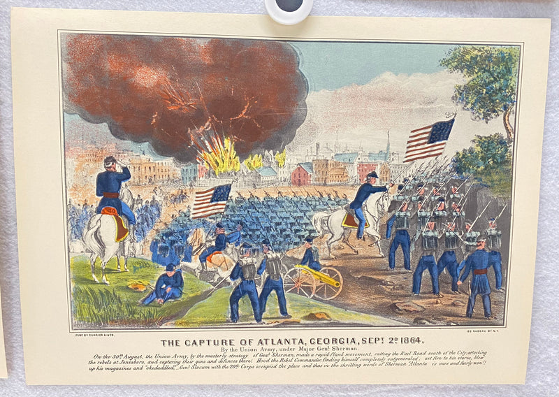 Currier & Ives Civil War Hand Colored Engraving Portfolio #7 Set of 6 Prints   - TvMovieCards.com