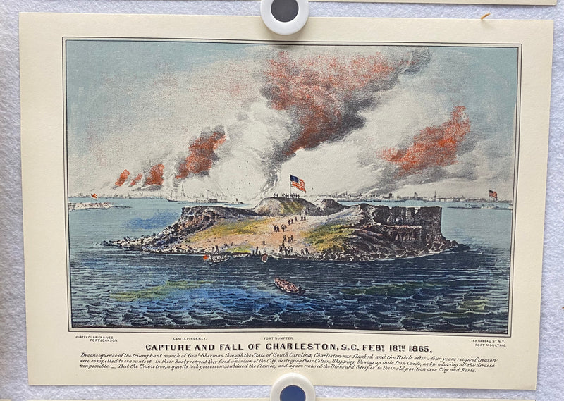 Currier & Ives Civil War Hand Colored Engraving Portfolio #8 Set of 6 Prints   - TvMovieCards.com