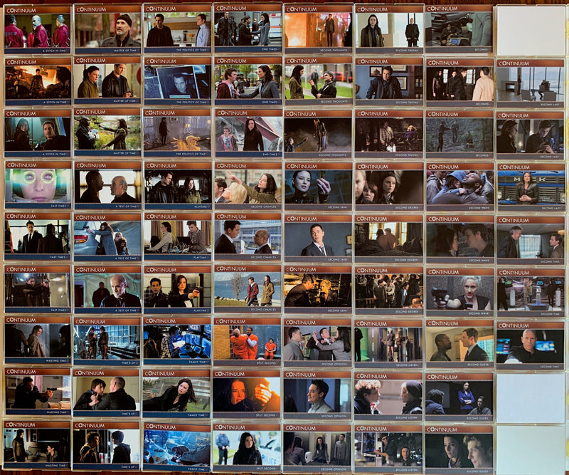 Continuum Seasons 1 & 2 Gold Parallel Card Set 69 Cards 2014 Rittenhouse - TvMovieCards.com