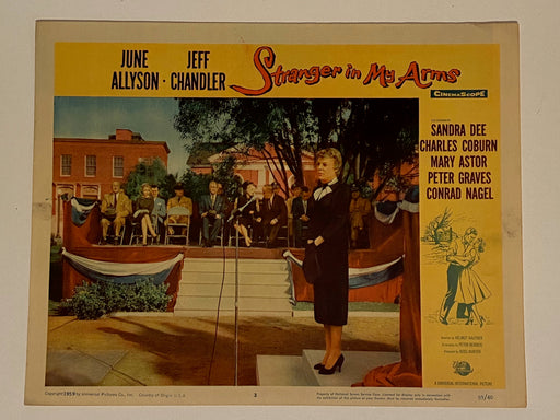1959 Stranger in My Arms #3 Lobby Card 11 x 14  June Allyson, Jeff Chandler   - TvMovieCards.com