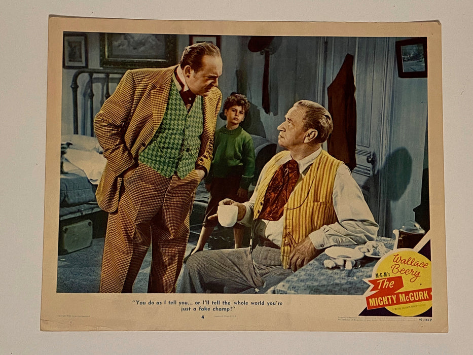 1947 The Mighty McGurk Lobby Card 11 x 14  Wallace Beery, Dean Stockwell   - TvMovieCards.com