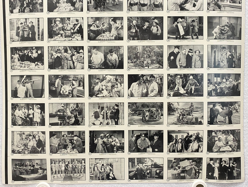 1989 Three Stooges Series Two Red Back Uncut Trading Card Sheet of 60 Cards FTCC   - TvMovieCards.com