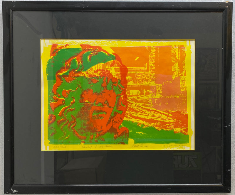 1970 Robert Perez Lithograph Signed Artist Proof "Thinking Of My Amima" 21 x 25   - TvMovieCards.com