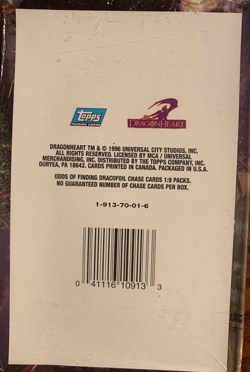 Dragonheart Widevision Trading Card Box 36CT Topps 1996   - TvMovieCards.com