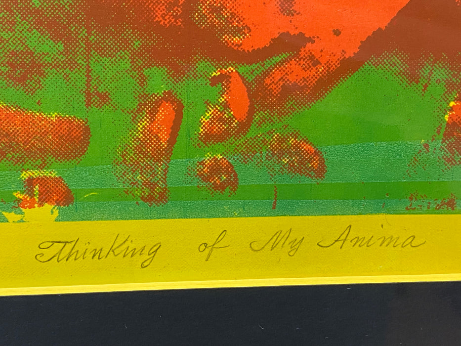 1970 Robert Perez Lithograph Signed Artist Proof "Thinking Of My Amima" 21 x 25   - TvMovieCards.com