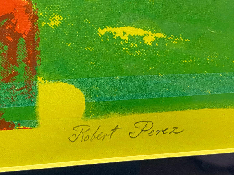 1970 Robert Perez Lithograph Signed Artist Proof "Thinking Of My Amima" 21 x 25   - TvMovieCards.com