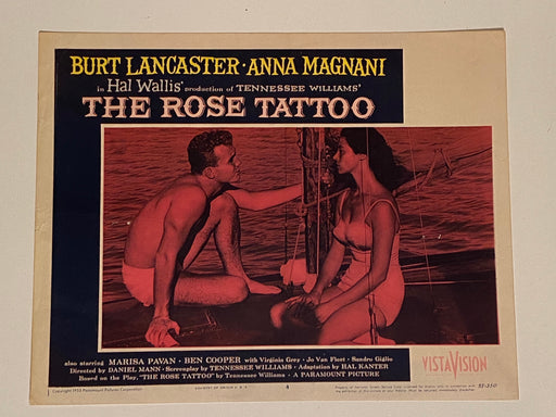 1955 The Rose Tattoo Lobby Card 11 x 14 Anna Magnani, Burt Lancaster   - TvMovieCards.com