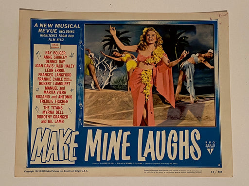 1949 Make Mine Laughs #3 Lobby Card 11 x 14 Joan Davis, Dennis Day, Ray Bolger   - TvMovieCards.com
