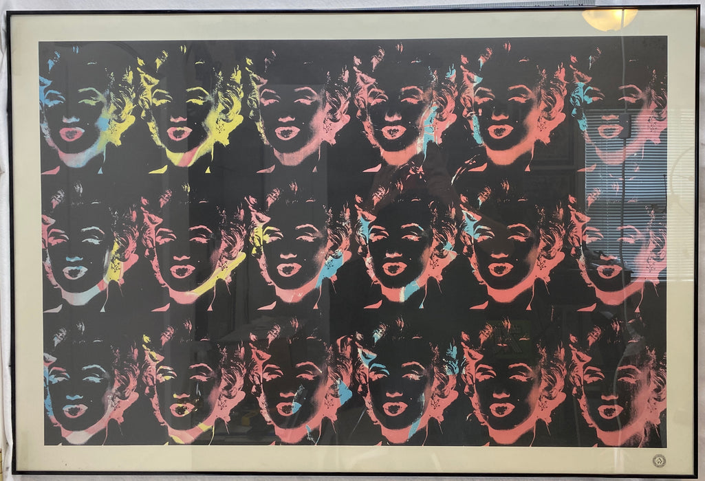 1989 Andy Warhol "Eighteen Marilyns" Reversal Series Art Print Poster 32 x 47   - TvMovieCards.com