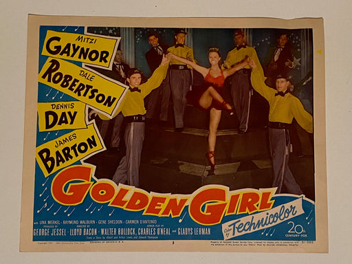 1951 Golden Girl #3 Lobby Card 11 x 14 Mitzi Gaynor, Dale Robertson, Dennis Day   - TvMovieCards.com