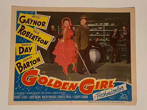 1951 Golden Girl #2 Lobby Card 11 x 14 Mitzi Gaynor, Dale Robertson, Dennis Day   - TvMovieCards.com