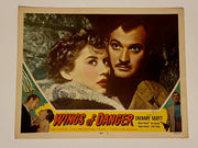 1952 Wings of Danger #2 Lobby Card 11 x 14 Zachary Scott, Robert Beatty   - TvMovieCards.com