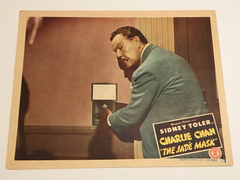 Original Charlie Chan - The Jade Mask Lobby Card #2 Sidney Toler Mantan Moreland   - TvMovieCards.com