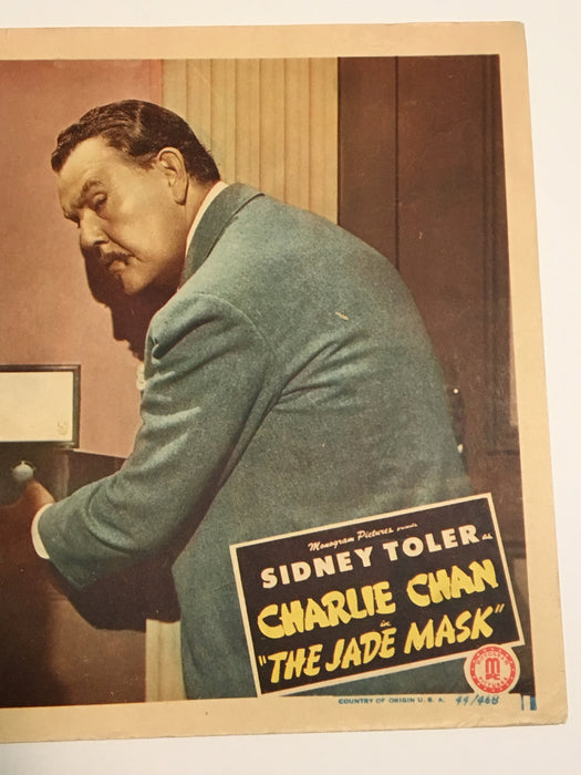 Original Charlie Chan - The Jade Mask Lobby Card #2 Sidney Toler Mantan Moreland   - TvMovieCards.com