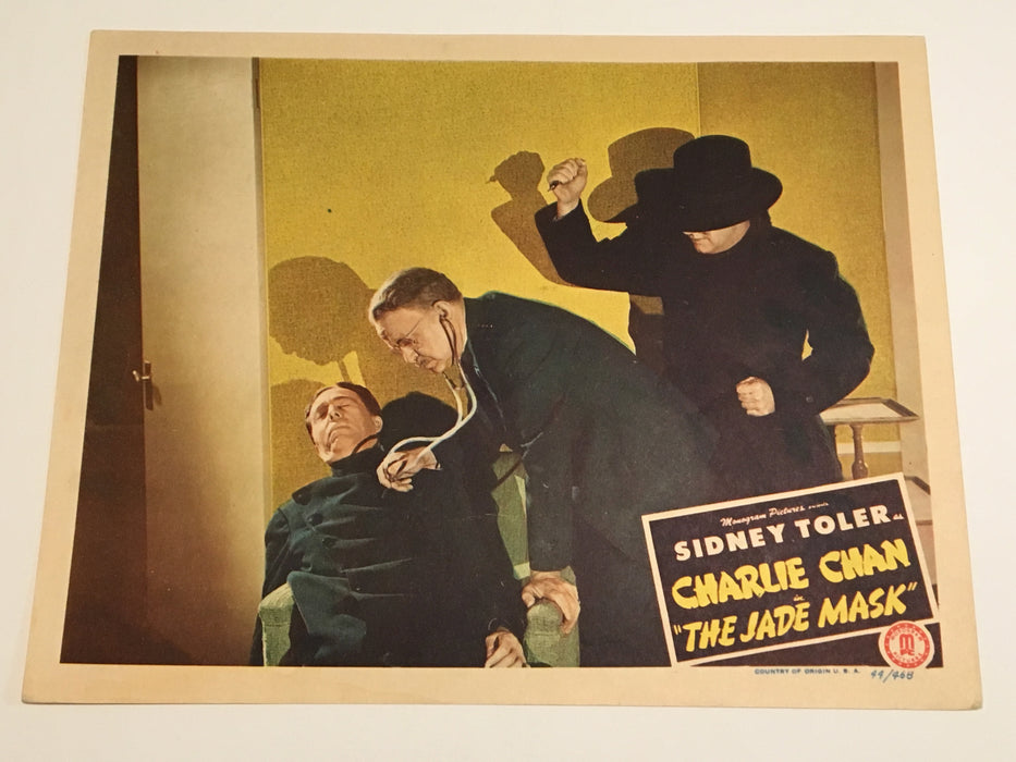 Original Charlie Chan - The Jade Mask Lobby Card #3 Sidney Toler Mantan Moreland   - TvMovieCards.com