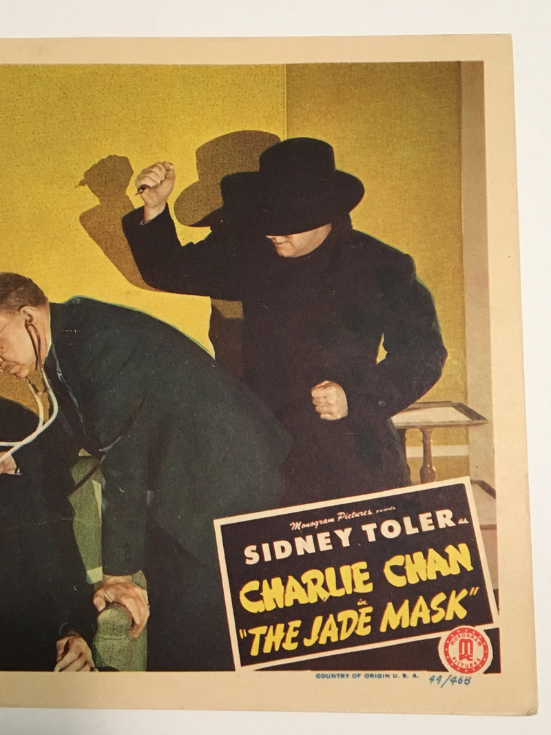 Original Charlie Chan - The Jade Mask Lobby Card #3 Sidney Toler Mantan Moreland   - TvMovieCards.com