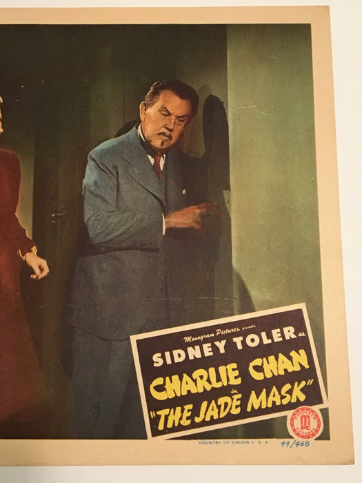 Original Charlie Chan - The Jade Mask Lobby Card #4 Sidney Toler Mantan Moreland   - TvMovieCards.com