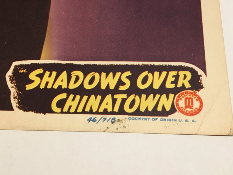 Original Charlie Chan - Shadows Over Chinatown Lobby Card #1 Sidney Toler Mantan   - TvMovieCards.com