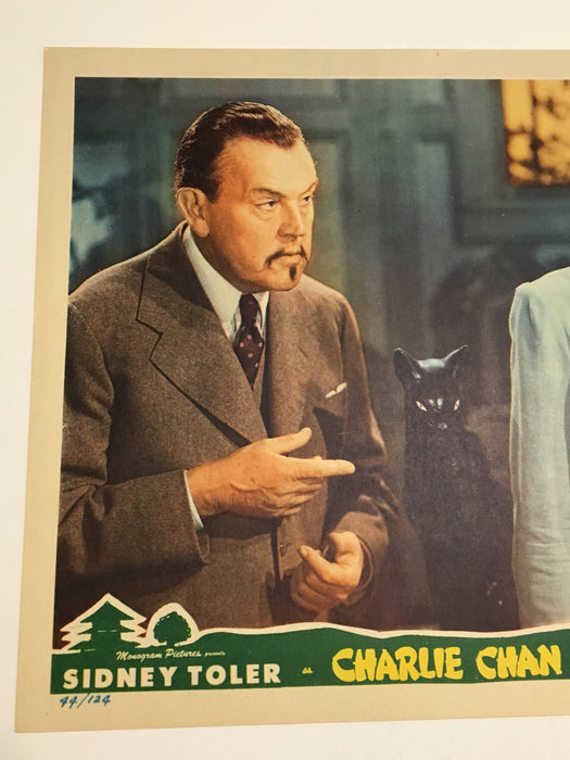 Original Charlie Chan 1944 - The Chinese Cat Lobby Card #1 Sidney Toler Mantan   - TvMovieCards.com