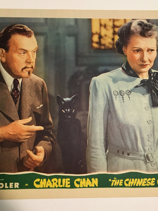Original Charlie Chan 1944 - The Chinese Cat Lobby Card #1 Sidney Toler Mantan   - TvMovieCards.com