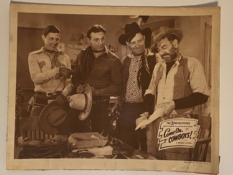 1937 Come on Cowboys! Lobby Card 11 x 14 Robert Livingston, Ray Corrigan   - TvMovieCards.com