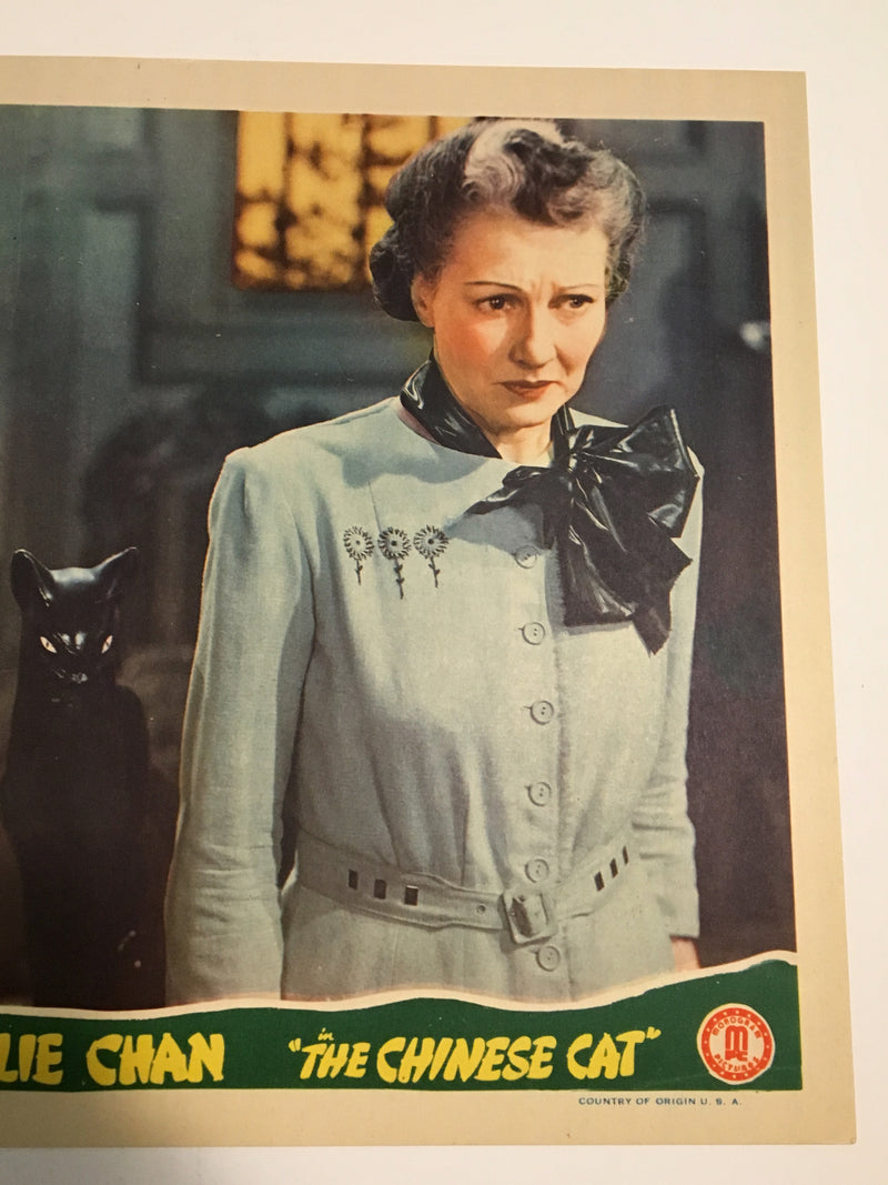 Original Charlie Chan 1944 - The Chinese Cat Lobby Card #1 Sidney Toler Mantan   - TvMovieCards.com
